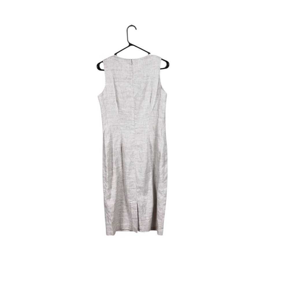 J Mclaughlin Linen Xandra Dress Size 6 Coastal Euro Summer Minimalist Lagom - Picture 3 of 8